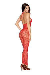 Red Leopard Bodystocking